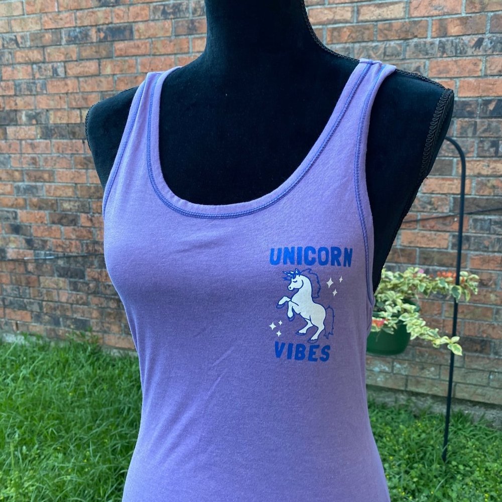<3/$20> Freeze Unicorn Vibes Racerback Tank Top